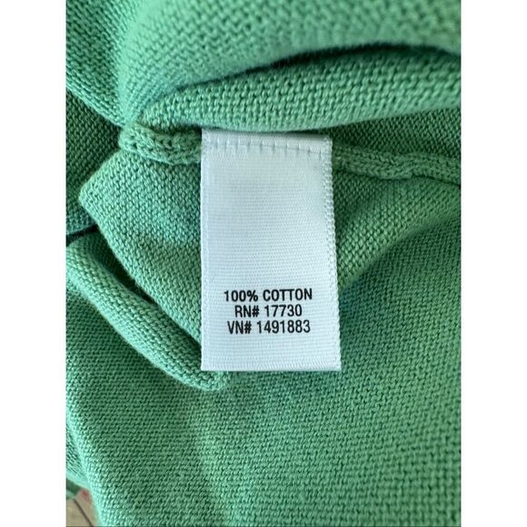 Cherokee XL pastel spring garden green button up cardigan sweater pockets floral - Picture 4 of 7